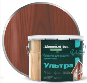 Антисептик для дерева Здоровый Дом Ультра 9л махагон 