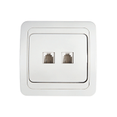 Розетка IN HOME, CLASSICO С/У, 2м, ПК, RJ-45, 2136, IN HOME белая 4690612018300 