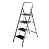 Стремянка 4 ступени с резиновым ковриком сталь Zalger 511-4