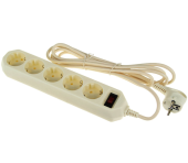 Фильтр сетевой Эра USF 5гн. 3м, 10A, 2200Вт слоновая кость Б0019035 