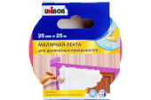 Лента малярная 25мм* 25м для делактных поверхностей Unibob 89578