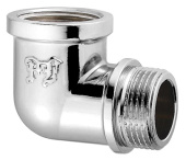 Угольник латунный 1/2" (15мм) г/ш   хром