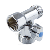 Кран шаровый для стиральной машины 1/2"х3/4"х1/2" SMS