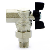 Кран шаровый Bugatti Oregon 05940001 угловой 1/2" американка (14/56)