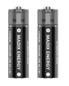 Батарейка аккумуляторная Madix AA 1500mA/h USB 2шт, цена за блистер 