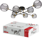 Люстра LOFT NET-CN-BLT 8хЕ27 чёрная IN HOME 4690612068367 