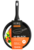 Сковорода 26см "Scovo" Hi-Black, HB-010 с антипригарным покрытием, с крышкой 260439 