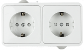 Розетка AQUA 2м О/У, С/З, IP44, 3123, полугерметичная IN HOME 4690612003467 