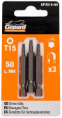 Насадка бита GEPARD, TORX T15 50мм 3шт GP3518-50