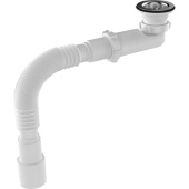 Сифон универсальный низкий h 85 мм сухой затвор 1 1/2"х40/50 Z-PRO-5097 