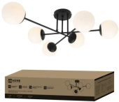 Люстра AURORA EASY-BL 6хG9 чёрная IN HOME 4690612062785 