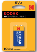 Батарейка Kodak MAX 6LR61 крона 9V, щелочная (цена за 1шт) Б0005130 