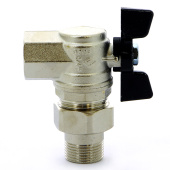 Кран шаровый Bugatti Oregon 05940005 угловой 3/4" американка (8/32)
