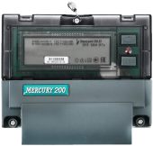 Счётчик электроэнергии МЕРКУРИЙ 200.02 1-фазный, 2-х тарифный 5-60А на рейку М0000051747 