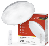 Светильник диодный COMFORT DIAMOND 120Вт 230В 3000-6500K 9600Лм пульт ДУ IN HOME 4690612035055 