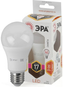 Лампа светодиодная груша 17W ЭРА  LED A60-17W-827-E27 тёплый свет  Б0031699 