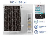 Штора для ванной PERFECTO LINEA 180х180см черный мрамор 36-118202 