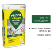 Штукатурка Ветонит гипсовая (Vetonit) Profi Gyps 25 кг