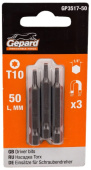 Насадка бита GEPARD, TORX T10 50мм 3шт GP3517-50
