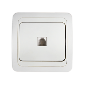 Розетка IN HOME, CLASSICO С/У, 1м, ПК, RJ-45, 2131, IN HOME белая 4690612034263 
