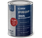 Эмаль для бетонных полов Лакра Prof It Ral 3009 Оксид красный 0,8кг 8311349