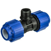 Тройник ПНД 20х3/4"штуцер х20 