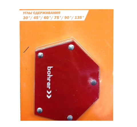 Уголок магнитный "Bohrer" для сварки S3 30°/45°/60°/75°/90°/135° 25LBS до 11кг 71111325
