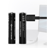 Батарейка аккумуляторная Madix AAA 600mA/h USB 4шт, цена за блистер 