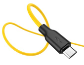 Кабель Hoco X21 Plus, microUSB - USB, 2.4А, 1м, 7636862 