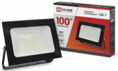 Прожектор диодный 100Вт СДО-7, IP65, 6500K, чёрный, In Home 4690612034652 
