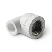 Угольник полипропиленовый РР-R 25-1/2" гайка белый 10792 - - -