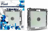 Розетка TOKOV Pixel TV коннектор C/У, IP20, перламутр TKE-PX-A1C-C04 