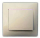 Выключатель Лезард 1кл С/У  крем 701-0303-100 