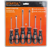 Набор отверток Startul Profi 6шт SL3х75,5х75,6х100 PH0х75,1х75,2х100 ST3033-6