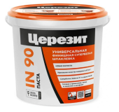 Шпатлевка для стен готовая Церезит IN 90, супербелая, финишная, универсальная, 18 кг