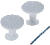 Ручка-стяжка дверная ВЕЛЕС, пластик, белая, 47349