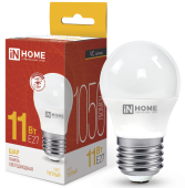 Лампа Светодиодная LED-ШАР-VC 11Вт 230В Е27 3000К 1050Лм IN HOME 4690612020600 