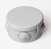 Коробка распаечная ТУСО О/У 60х40мм круглая, IP55  67010  (уп.-180шт) штрих 