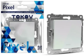 Выключатель TOKOV Pixel 1кл С/У, 10А, IP20 с индикатором, перламутр TKE-PX-V1I-C04 