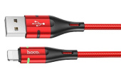Кабель Hoco U93, USB - Lightning, 2.4А, 1.2м, индикатор, красный 7550655 