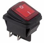Выключатель клавишный REXANT 36-2360 ON-OFF 250V 15А (4с) красный с подсветкой IP54 