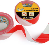 Лента сигнальная лента AVIORA 50мм х 200м красно-белая 302-011