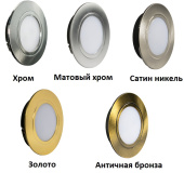 Светильник мебельный, никель матовый  8023 