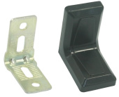 Уголок 18х28мм чёрный, мебельный, с накладкой