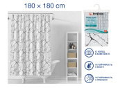 Штора для ванной PERFECTO LINEA 180х180см белый мрамор  36-118201  