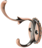 Крючок  2-х рожковый KR 0110 AC античная медь 