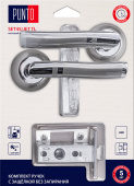 Раздельная ручка PUNTO LM/A SET45R.TL54.JET/HD SN/CP-3 матовый никель/хром 45585