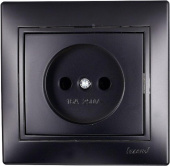 Розетка 1-м СП Mira 16А с заземл. + USB разъем черн. бархат LEZARD 701-4242-181 