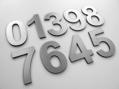 Цифра дверная h-75мм, нержавейка №8 