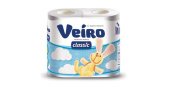 Бумага туалетная "Veiro Classic" 2-х слойная 4 рулона  белая 5с24 